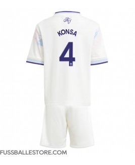 Günstige Aston Villa Ezri Konsa #4 3rd trikot Kinder 2025-26 Kurzarm (+ Kurze Hosen)